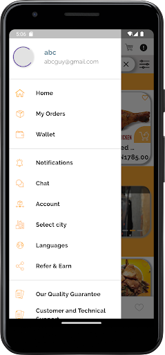 Livra Food Delivery Screen 2