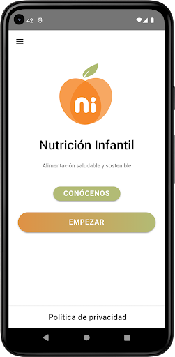 Android application Nutrición Infantil screenshort