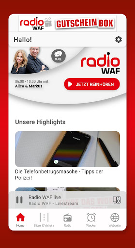 Anteprima dell'app