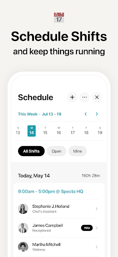 Screenshot of Atto - Time Clock & Scheduling