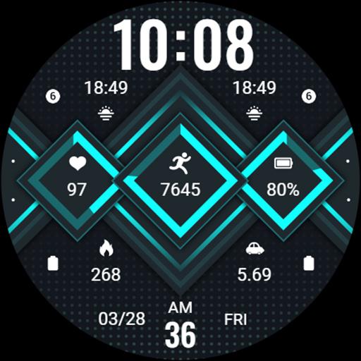 Blue Geometry ZKin Watch screenshot 15