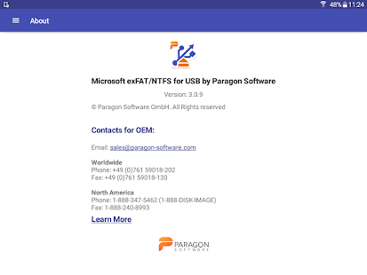 exFAT/NTFS for USB by Paragon Software Screenshot