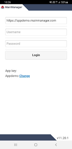 Android application MainManager screenshort