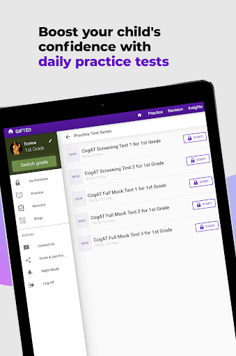 Screenshot of CogAT Test Prep App by Gifted