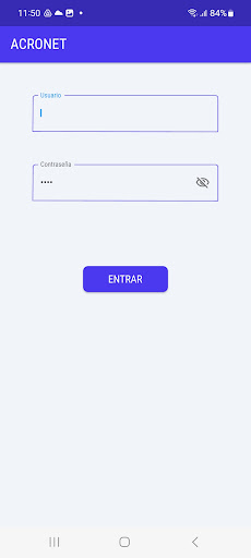 Android application ACRONET screenshort