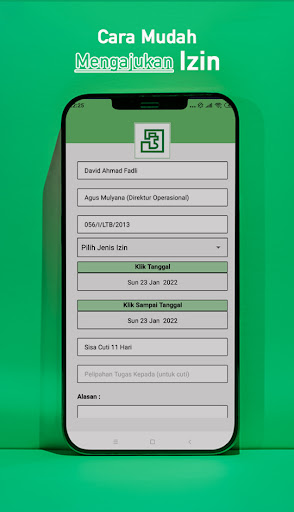 Lantabur Mobile Absensi Screen 2