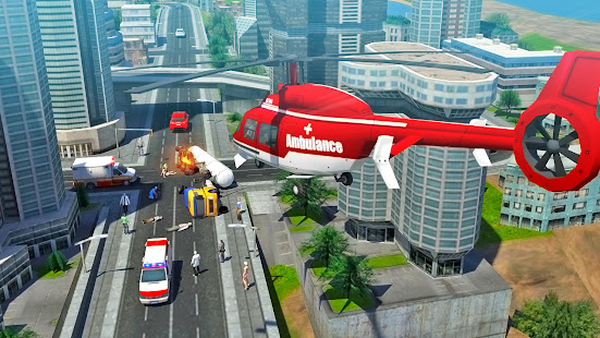 Flying Car Ambulance Game 2021:Modern Heli Games 1.2.3 APK screenshots 7