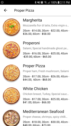 The Proper Pizza Company Screen 2