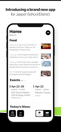 Android application Jasper School District screenshort