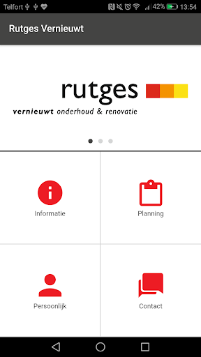 Android application Rutges Bewonerscommunicatie screenshort