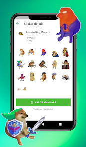 Screenshot 23 WAStickerApps Memes de Perros android