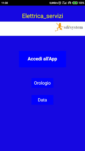 Android application elettrica servizi screenshort