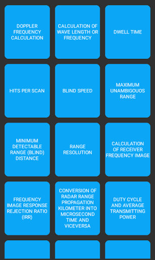 Android application Radar Calculator screenshort