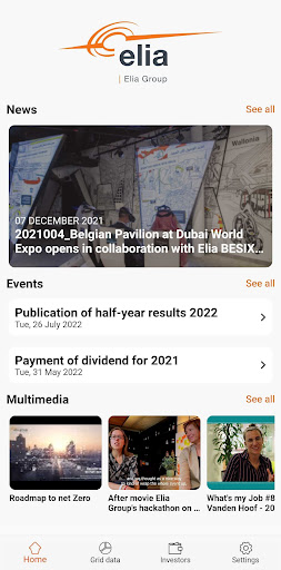 Android application Elia corporate screenshort