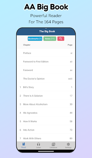 Android application The AA Big Book- eBook + Audio screenshort