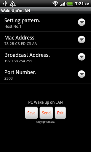 Wake Up On LAN Screen 3