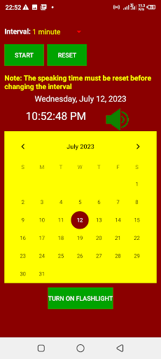 Android application Hausa Speaking Clock screenshort