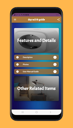 Android application dsp w218 guide screenshort