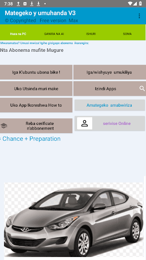 Android application Mategeko y umuhanda V3 screenshort