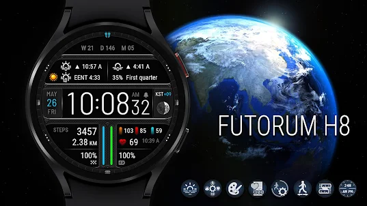 Futorum H8 Digital watch face