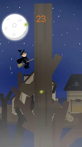 Broom Warrior Witch Flying Man
