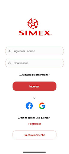 SIMEX App Screen 2