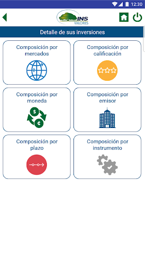 Android application INS Valores screenshort