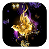Golden diamond butterfly theme icon