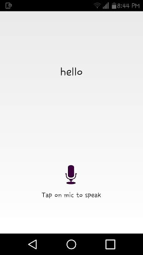 Android application SPEECHTOTEXT screenshort