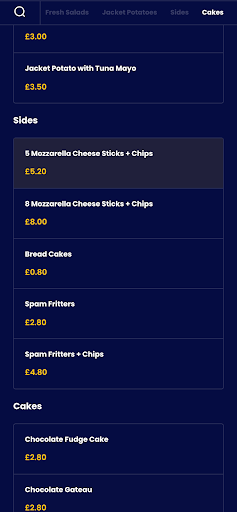 Golden Fish & Chips Takeaway Screen 2