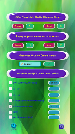 Android application Gübre Kullanım Rehberi screenshort
