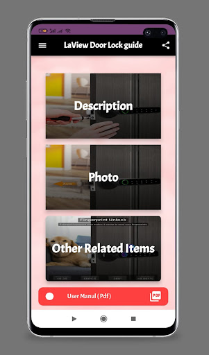Android application LaView Door Lock guide screenshort