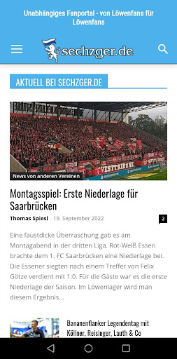 Android application sechzger.de screenshort