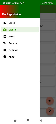 Android application PortugalGuide screenshort