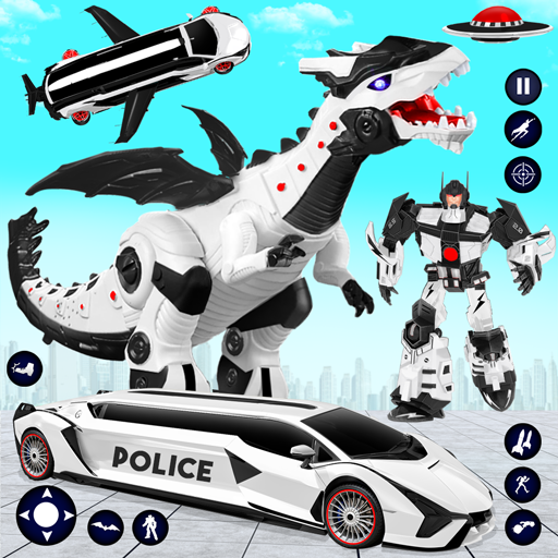 Joke spil lokal Limo Car Dino Robot Car Game – Apps i Google Play
