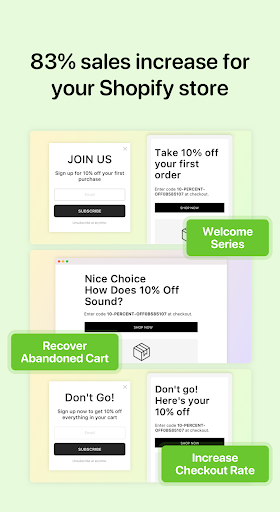 Android application Email SMS Marketing for Shop screenshort