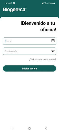 Android application Biogenica Gerente screenshort