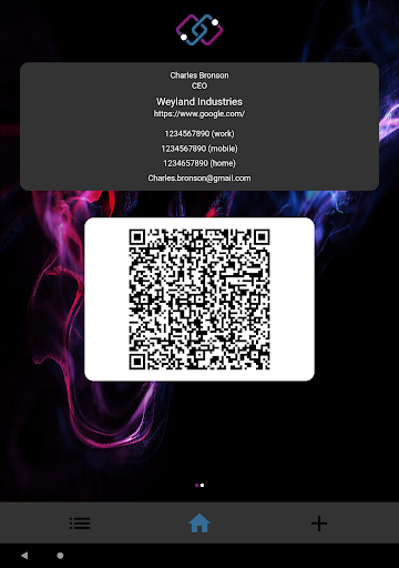 Screenshot of Meridio Easy QR Code Contact S