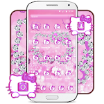 Lovely kitty icon pink wallpaper Apk