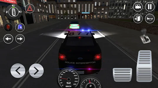 American Police Suv Driving
