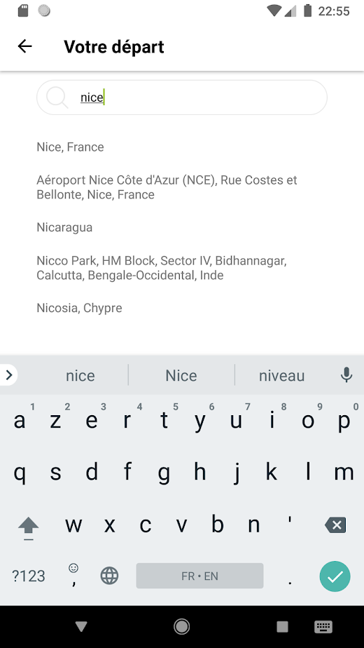 Android application Azur Green Driver screenshot