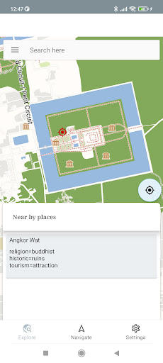 Android application Siem Reap Cambodia Offline Map screenshort