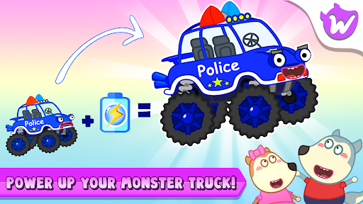 Android application Wolfoo Monster Truck Police screenshort