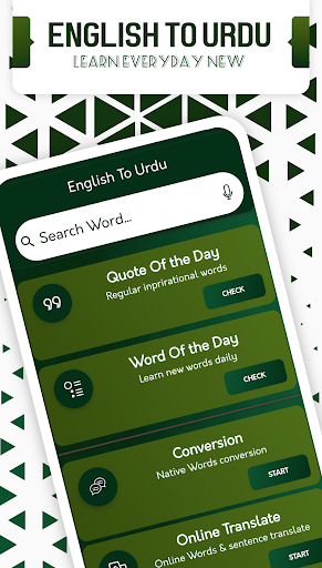 Android application English To Urdu Translator screenshort