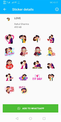 Love WAStickers Pack Screen 2