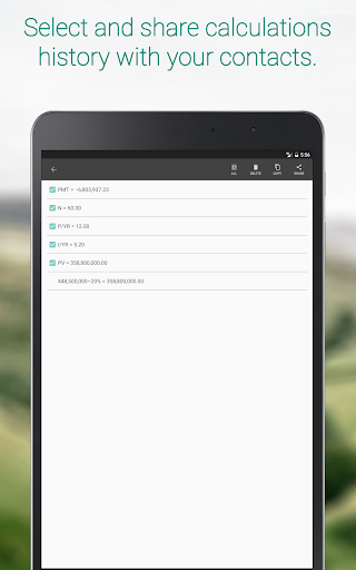 Screenshot of 10BA Pro Financial Calculator