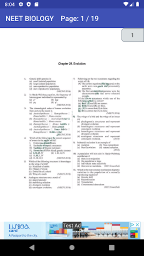 NEET Biology Chapterwise Solved Previous Papers