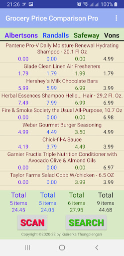 Android application Grocery Price Comparison Pro screenshort
