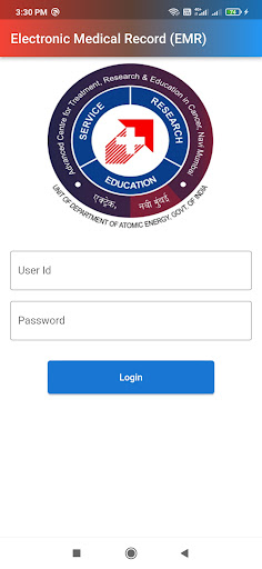 Android application EMR-TMH and ACTREC screenshort