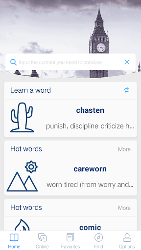 Android application English Dictionary screenshort